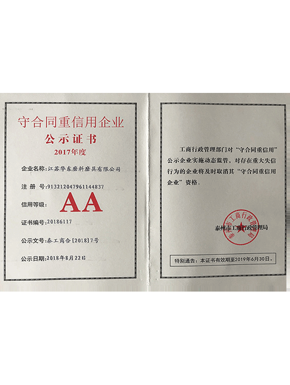 守合同重信用證書